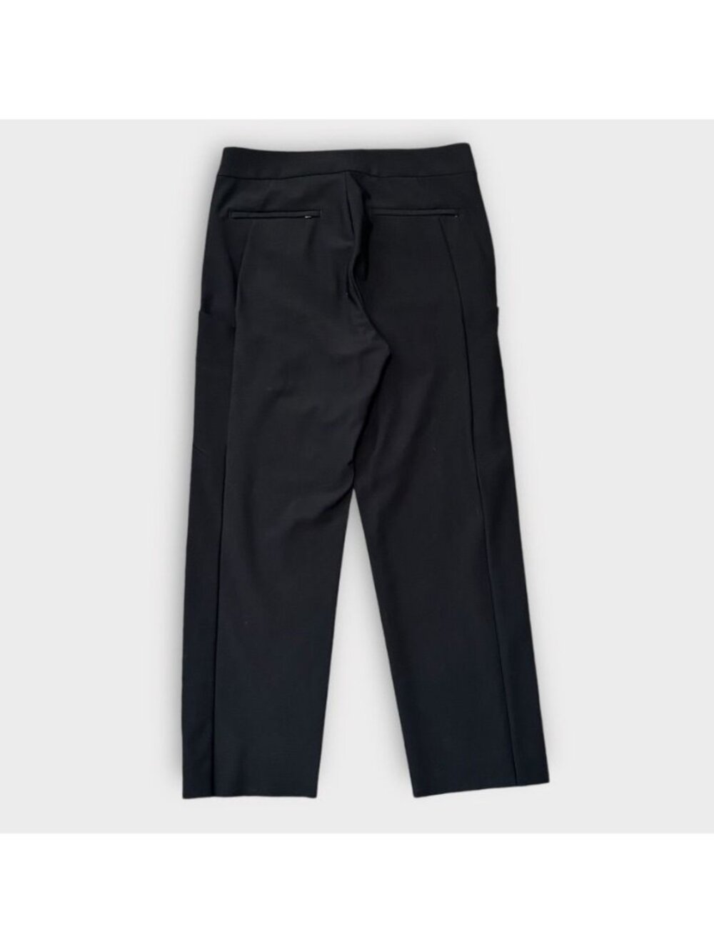 Athleta Stellar Crop Trouser Pant 6 Black Pockets Stretch Casual Travel Athleisu